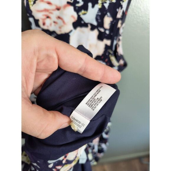 Gap Maternity Women's Size XS Black Floral Sleeveless Mini Dress - Picture 6 of 6